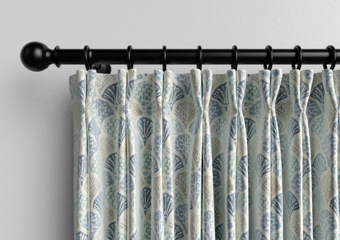 Foxley Faux Silk, Marine - Made to Measure Curtain - Image 10